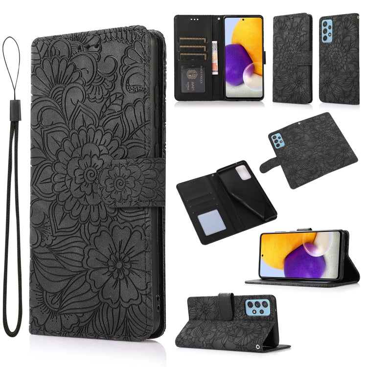 Skin Feel Embossed Sunflower Horizontal Flip Leather Case with Holder & Card Slots & Wallet & Lanyard, For Samsung Galaxy S21 5G, For Samsung Galaxy S21 FE, For Samsung Galaxy A21s, For Samsung Galaxy Note20, For Samsung Galaxy 5G / 4G�����������������...