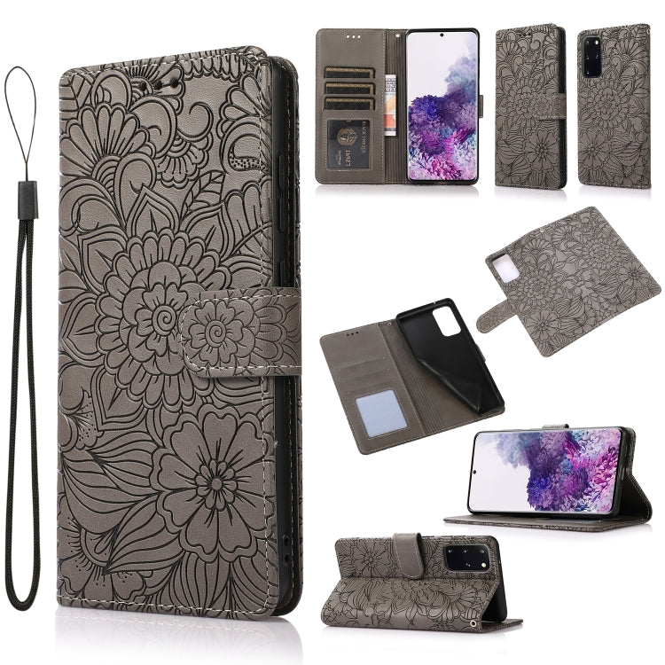 Skin Feel Embossed Sunflower Horizontal Flip Leather Case with Holder & Card Slots & Wallet & Lanyard, For Samsung Galaxy S21 5G, For Samsung Galaxy S21 FE, For Samsung Galaxy A21s, For Samsung Galaxy Note20, For Samsung Galaxy 5G / 4G�����������������...