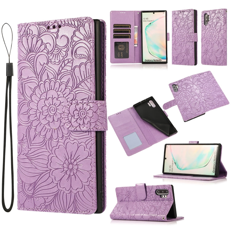 Skin Feel Embossed Sunflower Horizontal Flip Leather Case with Holder & Card Slots & Wallet & Lanyard, For Samsung Galaxy S21 5G, For Samsung Galaxy S21 FE, For Samsung Galaxy A21s, For Samsung Galaxy Note20, For Samsung Galaxy 5G / 4G�����������������...