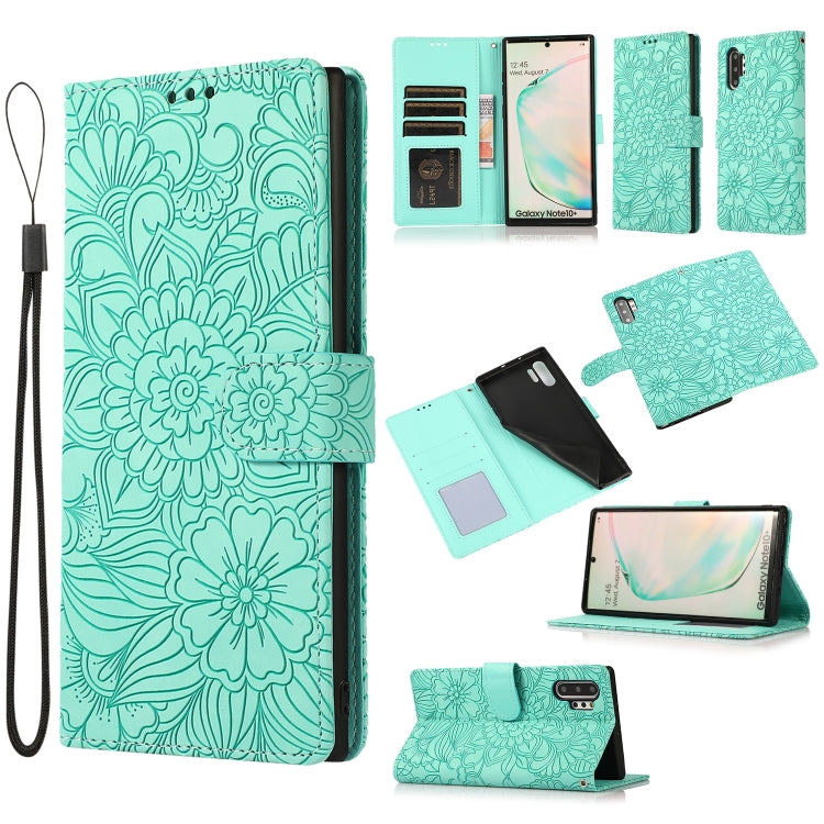 Skin Feel Embossed Sunflower Horizontal Flip Leather Case with Holder & Card Slots & Wallet & Lanyard, For Samsung Galaxy S21 5G, For Samsung Galaxy S21 FE, For Samsung Galaxy A21s, For Samsung Galaxy Note20, For Samsung Galaxy 5G / 4G�����������������...