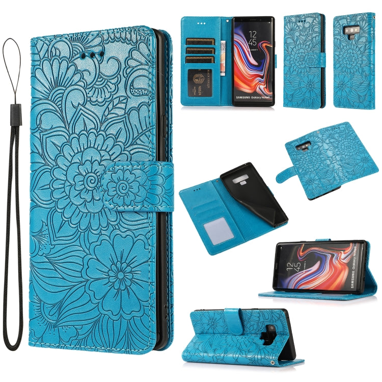 Skin Feel Embossed Sunflower Horizontal Flip Leather Case with Holder & Card Slots & Wallet & Lanyard, For Samsung Galaxy Note9, For Samsung Galaxy Note20 Ultra, For Samsung Galaxy S20 Ultra, For Samsung Galaxy S21 Ultra 5G, For Samsung Galaxy A30s����...