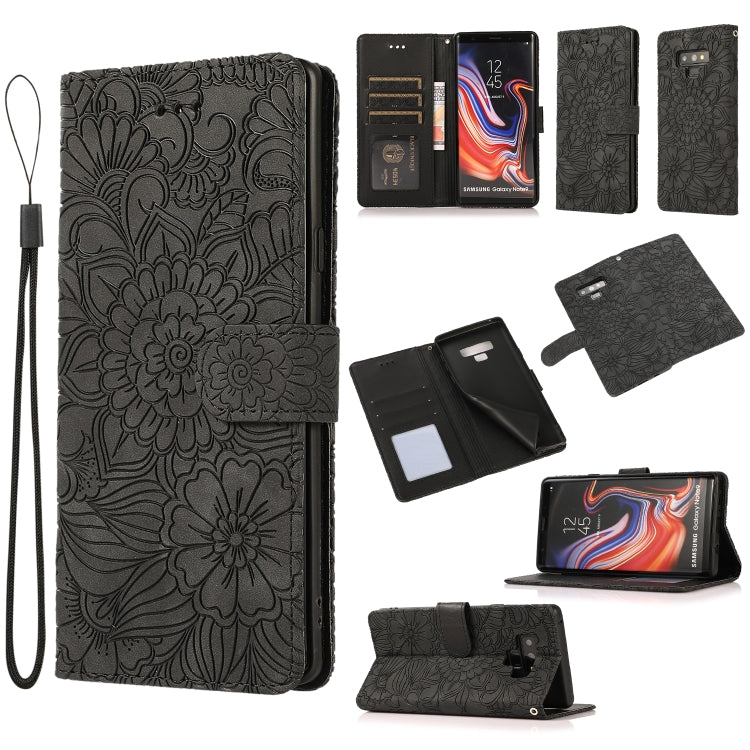 Skin Feel Embossed Sunflower Horizontal Flip Leather Case with Holder & Card Slots & Wallet & Lanyard, For Samsung Galaxy Note9, For Samsung Galaxy Note20 Ultra, For Samsung Galaxy S20 Ultra, For Samsung Galaxy S21 Ultra 5G, For Samsung Galaxy A30s����...