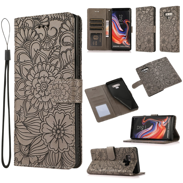 Skin Feel Embossed Sunflower Horizontal Flip Leather Case with Holder & Card Slots & Wallet & Lanyard, For Samsung Galaxy Note9, For Samsung Galaxy Note20 Ultra, For Samsung Galaxy S20 Ultra, For Samsung Galaxy S21 Ultra 5G, For Samsung Galaxy A30s����...