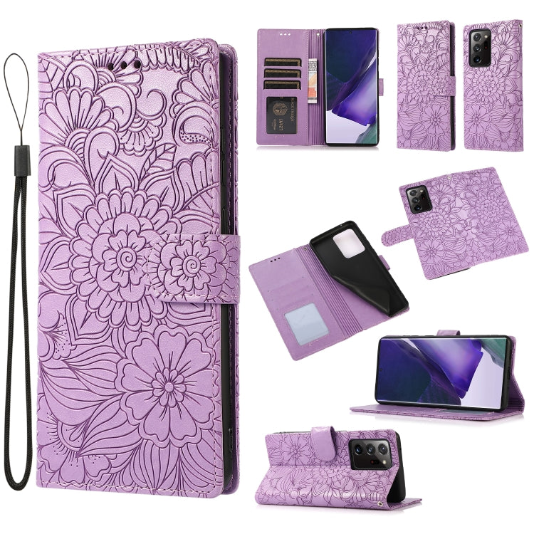 Skin Feel Embossed Sunflower Horizontal Flip Leather Case with Holder & Card Slots & Wallet & Lanyard, For Samsung Galaxy Note9, For Samsung Galaxy Note20 Ultra, For Samsung Galaxy S20 Ultra, For Samsung Galaxy S21 Ultra 5G, For Samsung Galaxy A30s����...