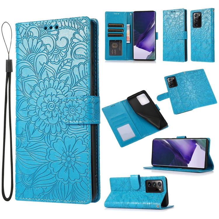 Skin Feel Embossed Sunflower Horizontal Flip Leather Case with Holder & Card Slots & Wallet & Lanyard, For Samsung Galaxy Note9, For Samsung Galaxy Note20 Ultra, For Samsung Galaxy S20 Ultra, For Samsung Galaxy S21 Ultra 5G, For Samsung Galaxy A30s����...