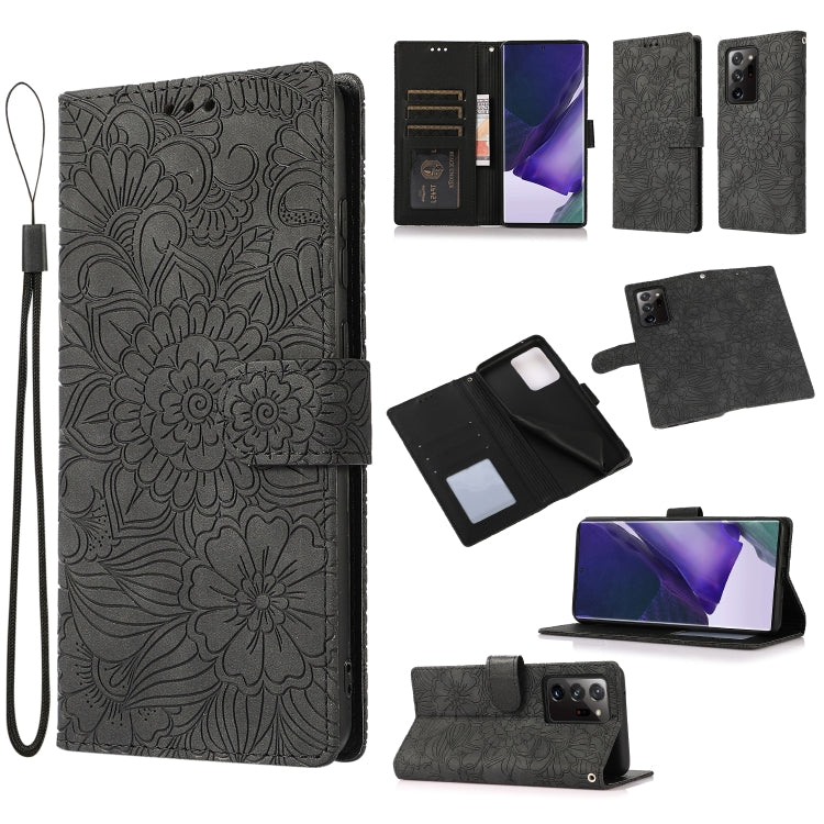 Skin Feel Embossed Sunflower Horizontal Flip Leather Case with Holder & Card Slots & Wallet & Lanyard, For Samsung Galaxy Note9, For Samsung Galaxy Note20 Ultra, For Samsung Galaxy S20 Ultra, For Samsung Galaxy S21 Ultra 5G, For Samsung Galaxy A30s����...
