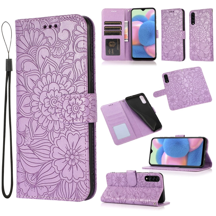 Skin Feel Embossed Sunflower Horizontal Flip Leather Case with Holder & Card Slots & Wallet & Lanyard, For Samsung Galaxy Note9, For Samsung Galaxy Note20 Ultra, For Samsung Galaxy S20 Ultra, For Samsung Galaxy S21 Ultra 5G, For Samsung Galaxy A30s����...
