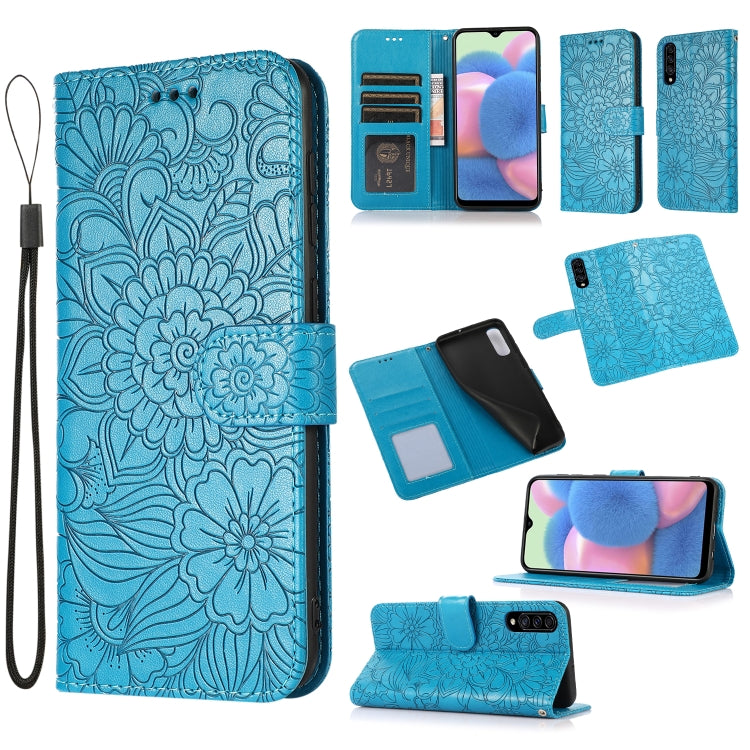 Skin Feel Embossed Sunflower Horizontal Flip Leather Case with Holder & Card Slots & Wallet & Lanyard, For Samsung Galaxy Note9, For Samsung Galaxy Note20 Ultra, For Samsung Galaxy S20 Ultra, For Samsung Galaxy S21 Ultra 5G, For Samsung Galaxy A30s����...