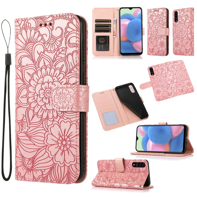 Skin Feel Embossed Sunflower Horizontal Flip Leather Case with Holder & Card Slots & Wallet & Lanyard, For Samsung Galaxy Note9, For Samsung Galaxy Note20 Ultra, For Samsung Galaxy S20 Ultra, For Samsung Galaxy S21 Ultra 5G, For Samsung Galaxy A30s����...