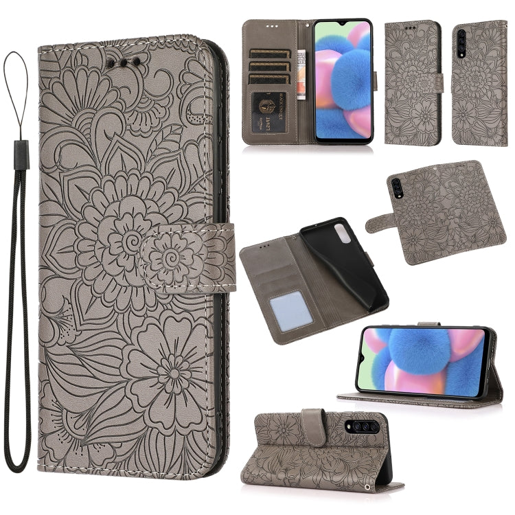 Skin Feel Embossed Sunflower Horizontal Flip Leather Case with Holder & Card Slots & Wallet & Lanyard, For Samsung Galaxy Note9, For Samsung Galaxy Note20 Ultra, For Samsung Galaxy S20 Ultra, For Samsung Galaxy S21 Ultra 5G, For Samsung Galaxy A30s����...