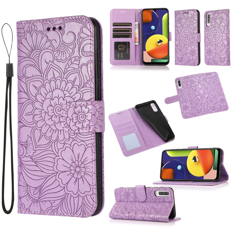 Skin Feel Embossed Sunflower Horizontal Flip Leather Case with Holder & Card Slots & Wallet & Lanyard, For Samsung Galaxy Note9, For Samsung Galaxy Note20 Ultra, For Samsung Galaxy S20 Ultra, For Samsung Galaxy S21 Ultra 5G, For Samsung Galaxy A30s����...