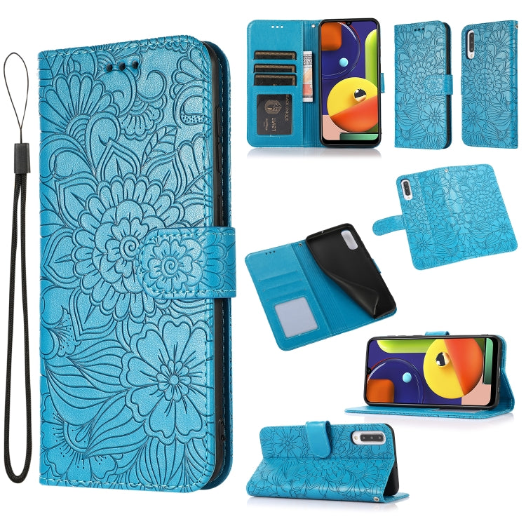 Skin Feel Embossed Sunflower Horizontal Flip Leather Case with Holder & Card Slots & Wallet & Lanyard, For Samsung Galaxy Note9, For Samsung Galaxy Note20 Ultra, For Samsung Galaxy S20 Ultra, For Samsung Galaxy S21 Ultra 5G, For Samsung Galaxy A30s����...