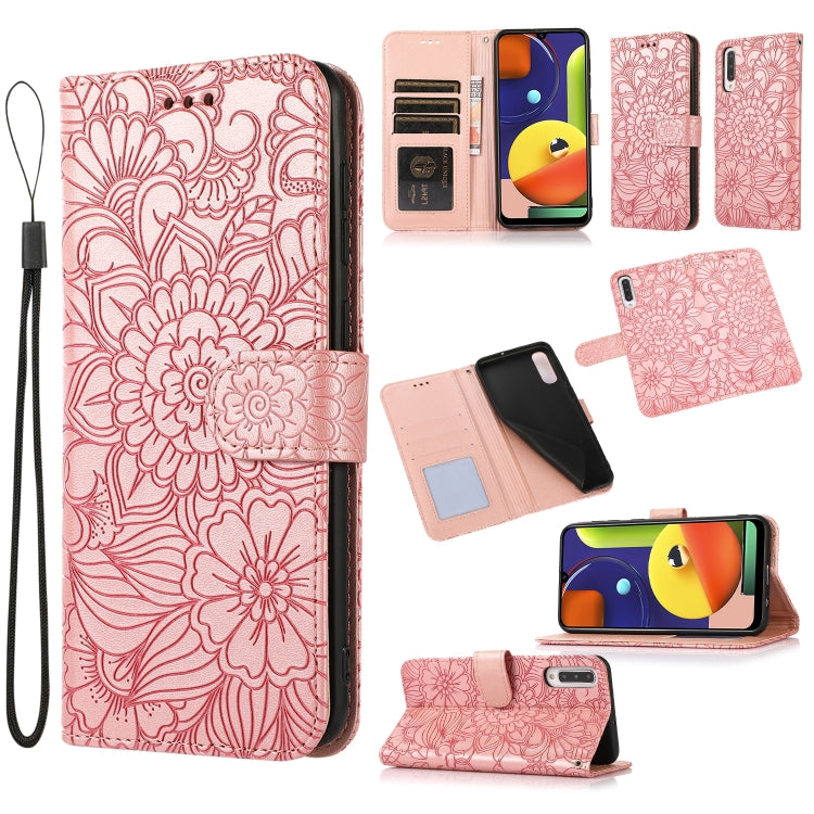Skin Feel Embossed Sunflower Horizontal Flip Leather Case with Holder & Card Slots & Wallet & Lanyard, For Samsung Galaxy Note9, For Samsung Galaxy Note20 Ultra, For Samsung Galaxy S20 Ultra, For Samsung Galaxy S21 Ultra 5G, For Samsung Galaxy A30s����...