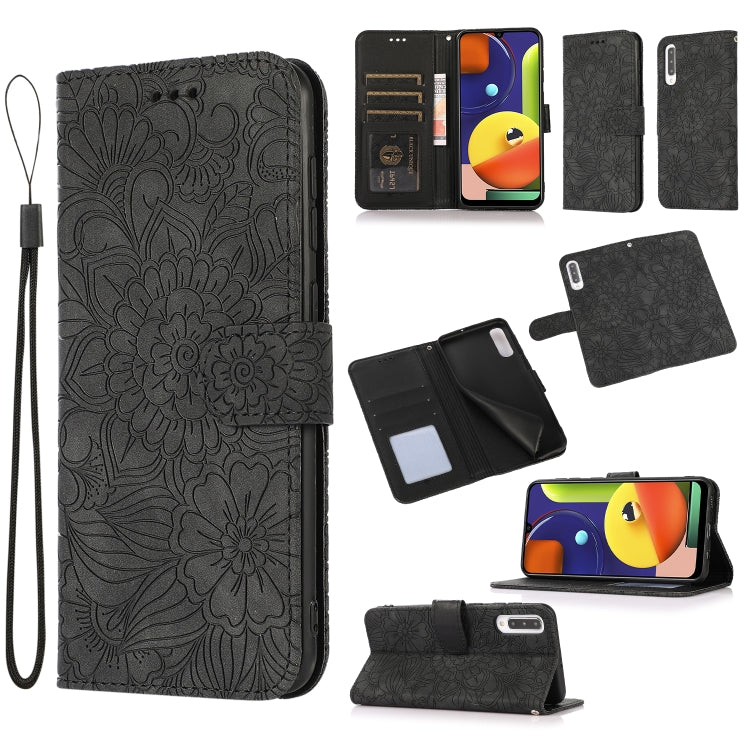 Skin Feel Embossed Sunflower Horizontal Flip Leather Case with Holder & Card Slots & Wallet & Lanyard, For Samsung Galaxy Note9, For Samsung Galaxy Note20 Ultra, For Samsung Galaxy S20 Ultra, For Samsung Galaxy S21 Ultra 5G, For Samsung Galaxy A30s����...
