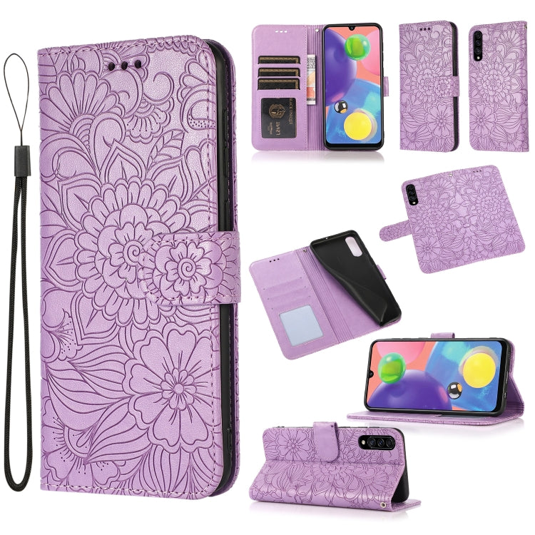 Skin Feel Embossed Sunflower Horizontal Flip Leather Case with Holder & Card Slots & Wallet & Lanyard, For Samsung Galaxy Note9, For Samsung Galaxy Note20 Ultra, For Samsung Galaxy S20 Ultra, For Samsung Galaxy S21 Ultra 5G, For Samsung Galaxy A30s����...