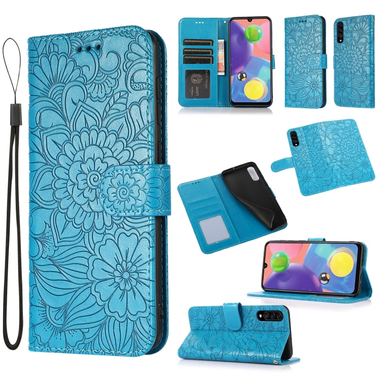 Skin Feel Embossed Sunflower Horizontal Flip Leather Case with Holder & Card Slots & Wallet & Lanyard, For Samsung Galaxy Note9, For Samsung Galaxy Note20 Ultra, For Samsung Galaxy S20 Ultra, For Samsung Galaxy S21 Ultra 5G, For Samsung Galaxy A30s����...