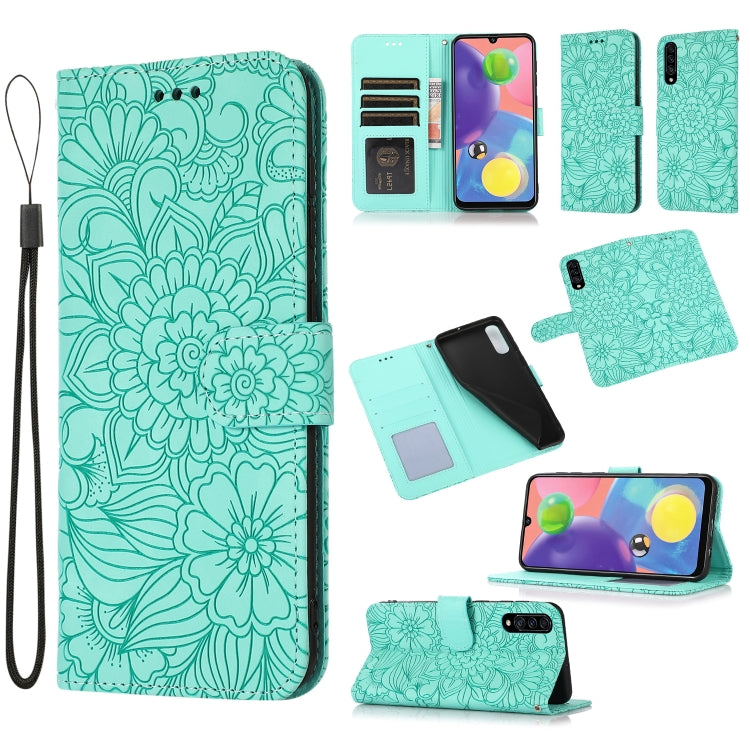 Skin Feel Embossed Sunflower Horizontal Flip Leather Case with Holder & Card Slots & Wallet & Lanyard, For Samsung Galaxy Note9, For Samsung Galaxy Note20 Ultra, For Samsung Galaxy S20 Ultra, For Samsung Galaxy S21 Ultra 5G, For Samsung Galaxy A30s����...