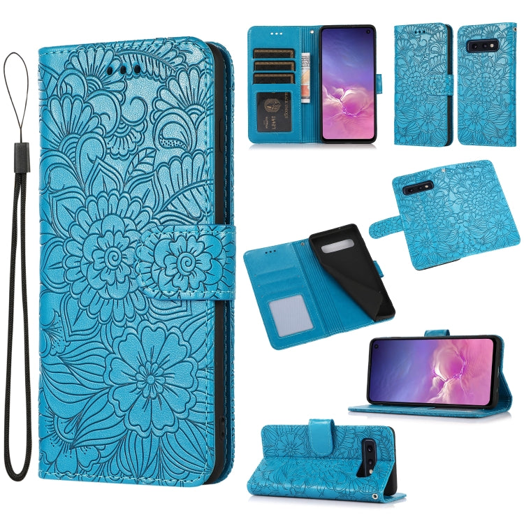 Skin Feel Embossed Sunflower Horizontal Flip Leather Case with Holder & Card Slots & Wallet & Lanyard, For Samsung Galaxy S10+, For Samsung Galaxy S10e, For Samsung Galaxy A20s, For Samsung Galaxy A40, For Samsung Galaxy Note8, For Samsung Galaxy J6���...