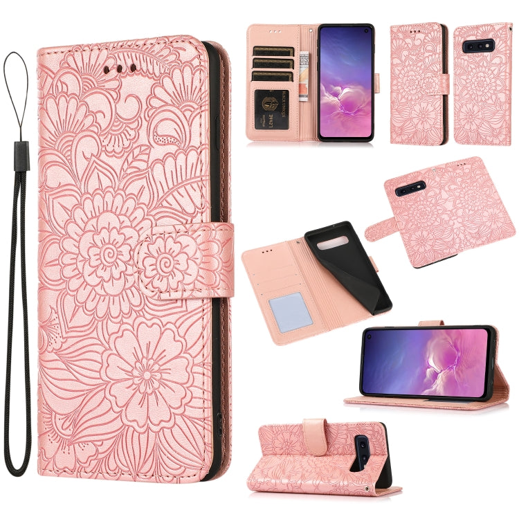 Skin Feel Embossed Sunflower Horizontal Flip Leather Case with Holder & Card Slots & Wallet & Lanyard, For Samsung Galaxy S10+, For Samsung Galaxy S10e, For Samsung Galaxy A20s, For Samsung Galaxy A40, For Samsung Galaxy Note8, For Samsung Galaxy J6���...