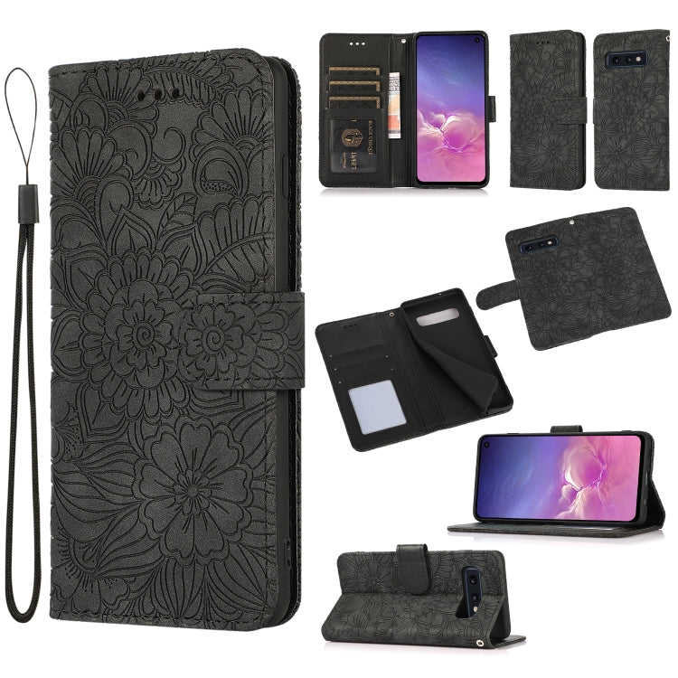 Skin Feel Embossed Sunflower Horizontal Flip Leather Case with Holder & Card Slots & Wallet & Lanyard, For Samsung Galaxy S10+, For Samsung Galaxy S10e, For Samsung Galaxy A20s, For Samsung Galaxy A40, For Samsung Galaxy Note8, For Samsung Galaxy J6���...