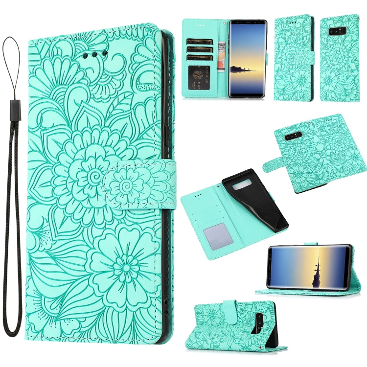 Skin Feel Embossed Sunflower Horizontal Flip Leather Case with Holder & Card Slots & Wallet & Lanyard, For Samsung Galaxy S10+, For Samsung Galaxy S10e, For Samsung Galaxy A20s, For Samsung Galaxy A40, For Samsung Galaxy Note8, For Samsung Galaxy J6���...