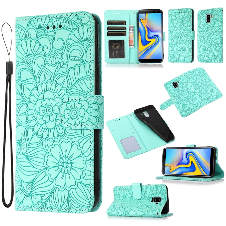 Skin Feel Embossed Sunflower Horizontal Flip Leather Case with Holder & Card Slots & Wallet & Lanyard, For Samsung Galaxy S10+, For Samsung Galaxy S10e, For Samsung Galaxy A20s, For Samsung Galaxy A40, For Samsung Galaxy Note8, For Samsung Galaxy J6���...