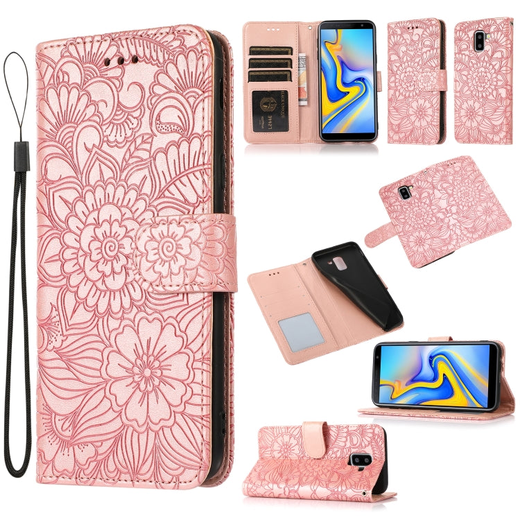 Skin Feel Embossed Sunflower Horizontal Flip Leather Case with Holder & Card Slots & Wallet & Lanyard, For Samsung Galaxy S10+, For Samsung Galaxy S10e, For Samsung Galaxy A20s, For Samsung Galaxy A40, For Samsung Galaxy Note8, For Samsung Galaxy J6���...