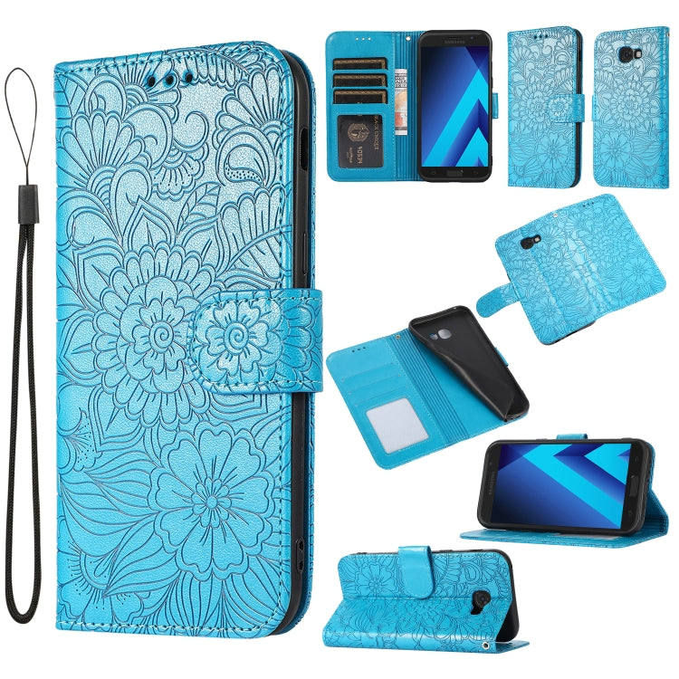 Skin Feel Embossed Sunflower Horizontal Flip Leather Case with Holder & Card Slots & Wallet & Lanyard, For Samsung Galaxy S10+, For Samsung Galaxy S10e, For Samsung Galaxy A20s, For Samsung Galaxy A40, For Samsung Galaxy Note8, For Samsung Galaxy J6���...