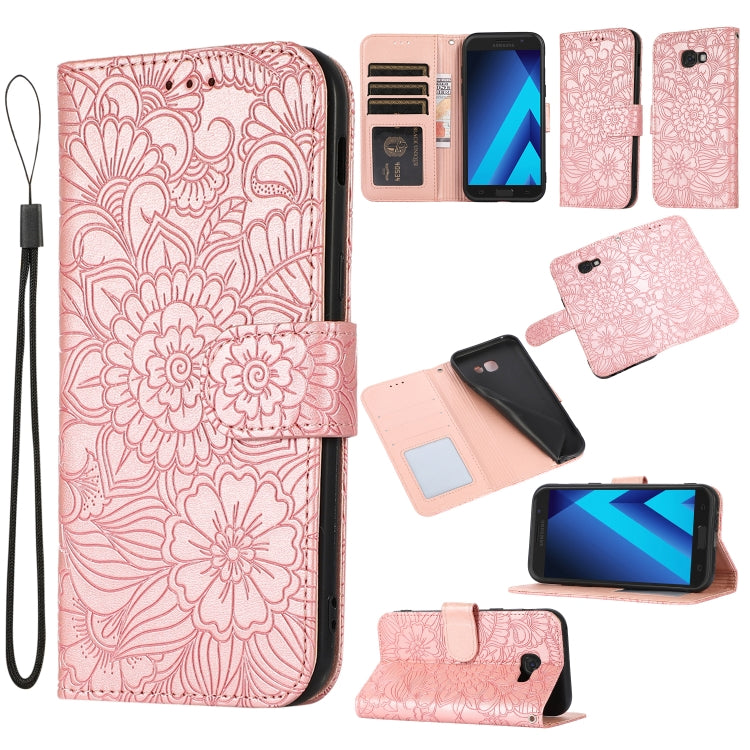 Skin Feel Embossed Sunflower Horizontal Flip Leather Case with Holder & Card Slots & Wallet & Lanyard, For Samsung Galaxy S10+, For Samsung Galaxy S10e, For Samsung Galaxy A20s, For Samsung Galaxy A40, For Samsung Galaxy Note8, For Samsung Galaxy J6���...