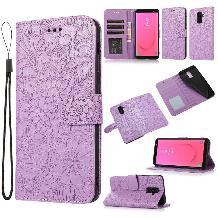 Skin Feel Embossed Sunflower Horizontal Flip Leather Case with Holder & Card Slots & Wallet & Lanyard, For Samsung Galaxy S10+, For Samsung Galaxy S10e, For Samsung Galaxy A20s, For Samsung Galaxy A40, For Samsung Galaxy Note8, For Samsung Galaxy J6���...