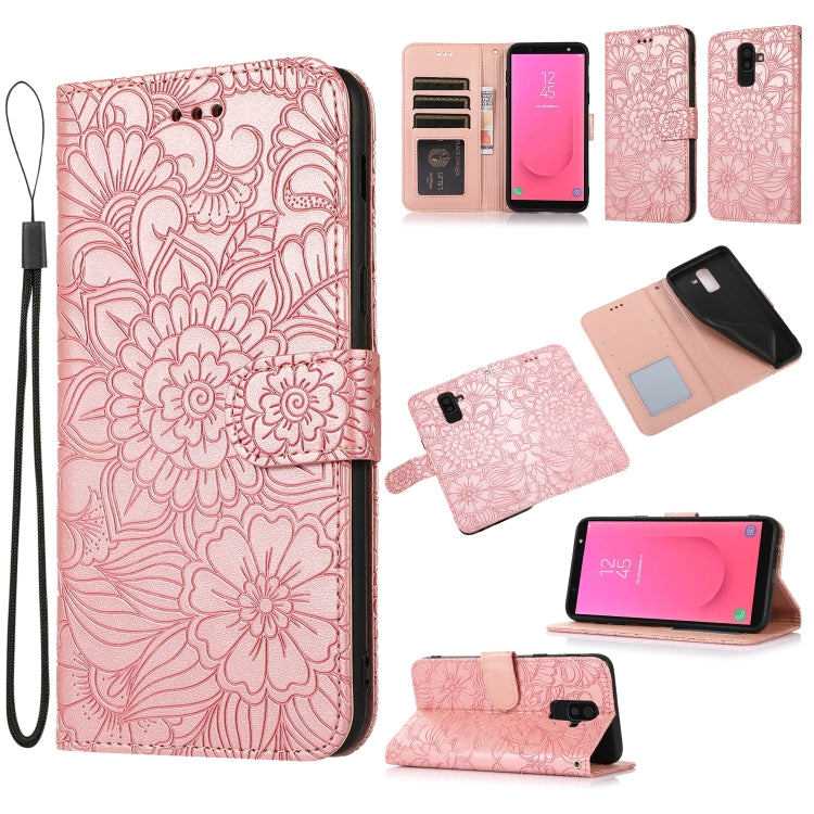 Skin Feel Embossed Sunflower Horizontal Flip Leather Case with Holder & Card Slots & Wallet & Lanyard, For Samsung Galaxy S10+, For Samsung Galaxy S10e, For Samsung Galaxy A20s, For Samsung Galaxy A40, For Samsung Galaxy Note8, For Samsung Galaxy J6���...