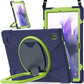 Silicone + PC Protective Case with Holder & Shoulder Strap, For Samsung Galaxy Tab S7 FE T730