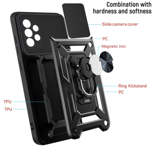 Sliding Camera Cover Design TPU+PC Protective Case, For Samsung Galaxy A52, For OPPO A93, For OPPO A94, For Xiaomi Poco X3, For Xiaomi Redmi Note 10, For Huawei Y9s, For Samsung Galaxy Note20 Ultra 5G, For Motorola Moto G100