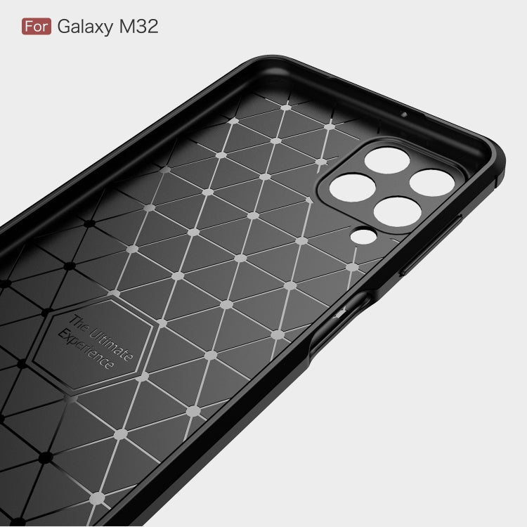 Brushed Texture Carbon Fiber TPU Case, For Samsung Galaxy M32 (india)
