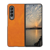 Two-color Cowhide Texture PU Shockproof Protective Case, For Samsung Galaxy Z Fold3 5G