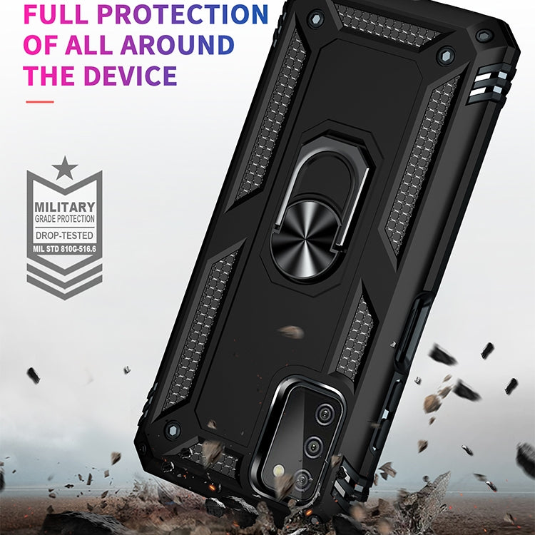 Shockproof TPU + PC Protective Case with 360 Degree Rotating Holder, For Samsung Galaxy A03s 166mm Version, For Samsung Galaxy A03s 166mm Version 166mm 版