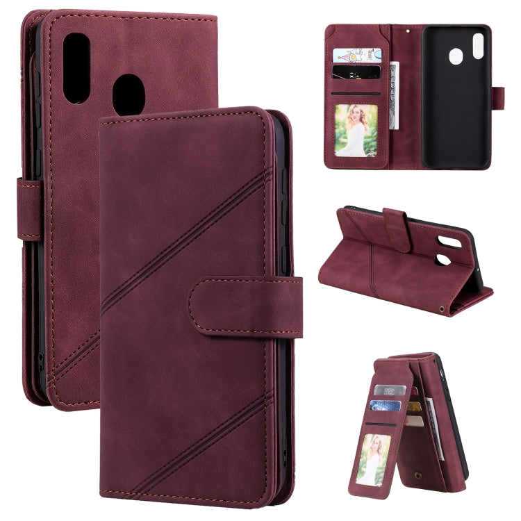 Skin Feel Business Horizontal Flip PU Leather Case with Holder & Multi-Card Slots & Wallet & Lanyard & Photo Frame, For Samsung Galaxy A10 / M10, For Samsung Galaxy A20 / A30, For Samsung Galaxy A32 4G, For Samsung Galaxy A50���������������������������...