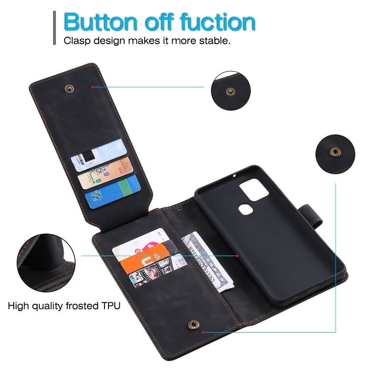 Skin Feel Business Horizontal Flip PU Leather Case with Holder & Multi-Card Slots & Wallet & Lanyard & Photo Frame, For Samsung Galaxy A21s, For Samsung Galaxy A40, For Samsung Galaxy A20e, For Samsung Galaxy A70, For Samsung Galaxy Note10+������������...