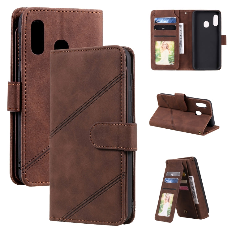Skin Feel Business Horizontal Flip PU Leather Case with Holder & Multi-Card Slots & Wallet & Lanyard & Photo Frame, For Samsung Galaxy A21s, For Samsung Galaxy A40, For Samsung Galaxy A20e, For Samsung Galaxy A70, For Samsung Galaxy Note10+������������...