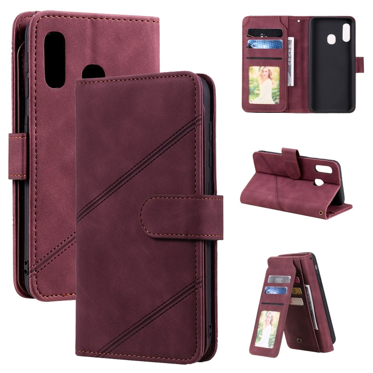 Skin Feel Business Horizontal Flip PU Leather Case with Holder & Multi-Card Slots & Wallet & Lanyard & Photo Frame, For Samsung Galaxy A21s, For Samsung Galaxy A40, For Samsung Galaxy A20e, For Samsung Galaxy A70, For Samsung Galaxy Note10+������������...