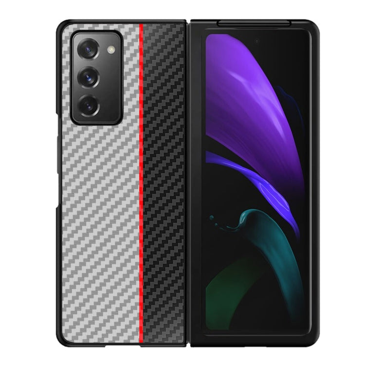 Carbon Fiber Texture Color Matching Protective Case, For Samsung Galaxy Z Fold2 5G