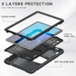 3-Layer Protection Screen Frame + PC + Silicone Shockproof Combination Case with Holder, For Samsung Galaxy Tab A7 T500, For Samsung Galaxy Tab A8.4 2020 T307, For Samsung Galaxy Tab A8.0 2019 T290