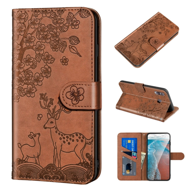 Sika Deer Embossing Pattern Horizontal Flip PU Leather Case with Holder & Card Slot & Wallet & Photo Frame, For Samsung Galaxy A02 EU Version, For Samsung Galaxy A02s EU Version, For Samsung Galaxy A03s 164mm, For Samsung Galaxy A10��������������������...