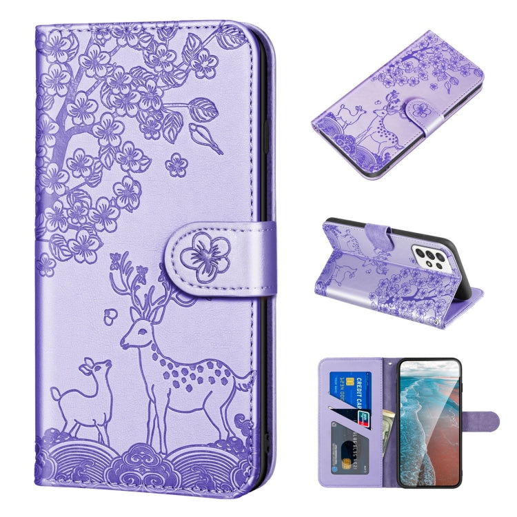 Sika Deer Embossing Pattern Horizontal Flip PU Leather Case with Holder & Card Slot & Wallet & Photo Frame, For Samsung Galaxy A71 4G, For Samsung Galaxy A71 5G, For Samsung Galaxy A72 5G / 4G, For Samsung Galaxy A52 5G / 4G, For Samsung Galaxy A82 5G�...