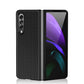 Solid Color Carbon Fiber Texture PU Shockproof Protective Case, For Samsung Galaxy Z Fold3 5G
