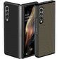 Solid Color Carbon Fiber Texture PU Shockproof Protective Case, For Samsung Galaxy Z Fold3 5G