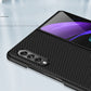 Solid Color Carbon Fiber Texture PU Shockproof Protective Case, For Samsung Galaxy Z Fold3 5G