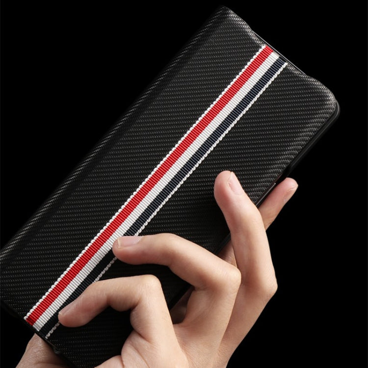 Carbon Fiber Texture Folding All Inclusive PU Shockproof Leather Case, For Samsung Galaxy Z Fold3 5G