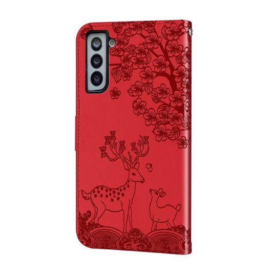 Sika Deer Embossing Pattern Horizontal Flip PU Leather Case with Holder & Card Slot & Wallet & Photo Frame, For Samsung Galaxy S21 5G, For Samsung Galaxy S21+ 5G, For Samsung Galaxy S21 Ultra 5G, For Samsung Galaxy S21 FE, For Samsung Galaxy S20�������...