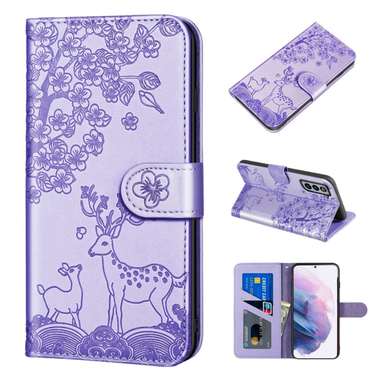 Sika Deer Embossing Pattern Horizontal Flip PU Leather Case with Holder & Card Slot & Wallet & Photo Frame, For Samsung Galaxy S21 5G, For Samsung Galaxy S21+ 5G, For Samsung Galaxy S21 Ultra 5G, For Samsung Galaxy S21 FE, For Samsung Galaxy S20�������...
